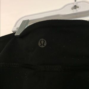 Wide-legged, Black Lululemon yoga pants